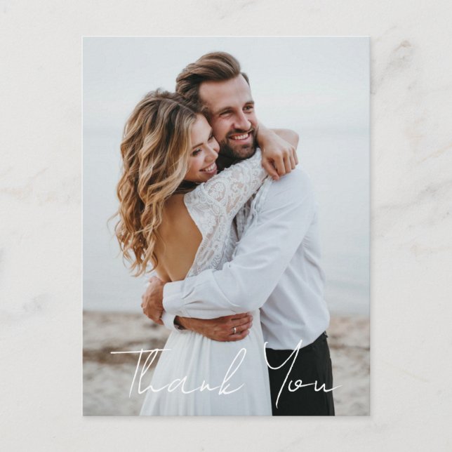 Einfaches Hochzeitsszenario-Foto Postkarte (Vorderseite)