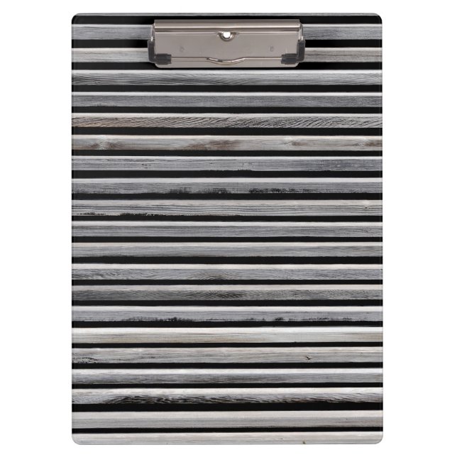 Einfaches Holzstreifenmuster Klemmbrett (Vorderseite)