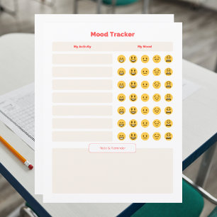 Einfaches Homeschool-Stimmungs-Tracker-Arbeitsblat