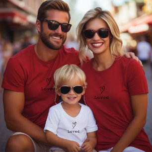 Einfaches Hosentasche - Herz und Text - Valentine T-Shirt