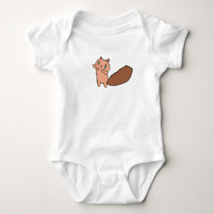 Einfaches hüpfendes Eichhörnchen-Baby-Top Baby Strampler