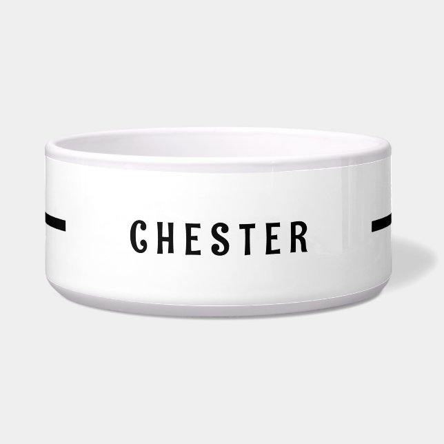 Einfaches Individuelle Name Großhund Napf (Vorderseite)