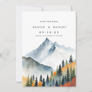 Einfaches, individuelles Gebirge Save The Date