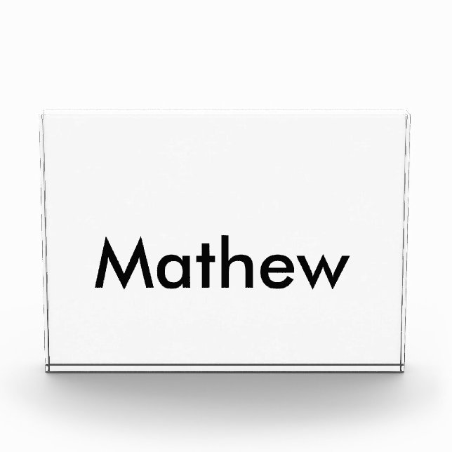 einfaches initialbuchstabe monogramm fügen sie ihr fotoblock (Vorderseite)