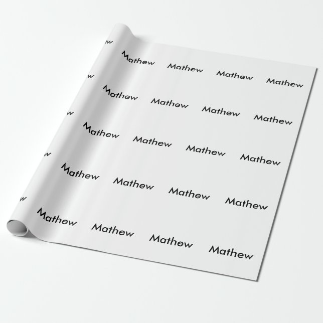 einfaches initialbuchstabe monogramm fügen sie ihr geschenkpapier (Ungerollt)