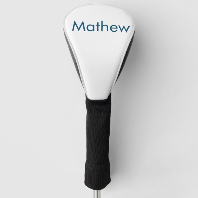 einfaches initialbuchstabe monogramm fügen sie ihr golf headcover (Vorderseite)