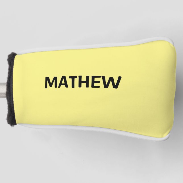 einfaches initialbuchstabe monogramm fügen sie ihr golf headcover (Vorderseite)
