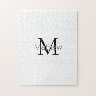einfaches initialbuchstabe monogramm fügen sie ihr puzzle