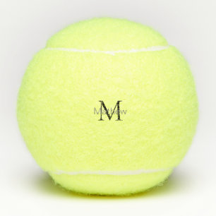 einfaches initialbuchstabe monogramm fügen sie ihr tennisbälle