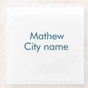 einfaches initialen-monogramm fügen sie ihren name glasuntersetzer