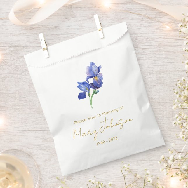 Einfaches Iris-Samenpaket Begräbnis  Geschenktütchen (Ausgeschnitten)