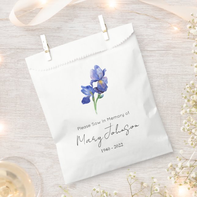 Einfaches Iris-Samenpaket Begräbnis  Geschenktütchen (Ausgeschnitten)
