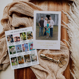 Einfaches Jahr im Review-Foto Moderne Weihnachten Folien Feiertagskarte