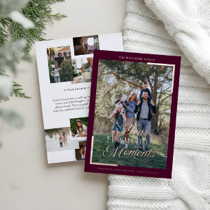 Einfaches Jahr in Moments Foto Weihnachten Folien Feiertagskarte