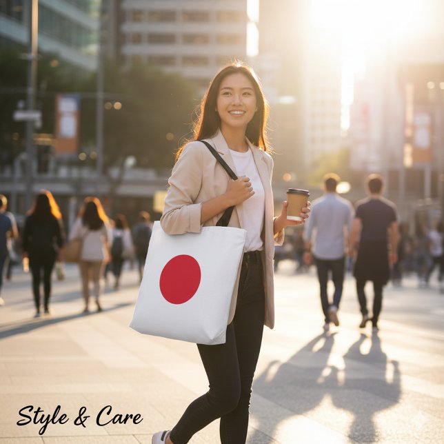 Einfaches Japan-Flagge-Design Casual (Simple Japan Flag Design Casual Tote Bag)