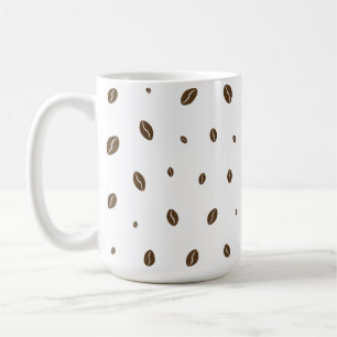 Einfaches Kaffeebohnen-Muster Minimalistischer Bec Kaffeetasse