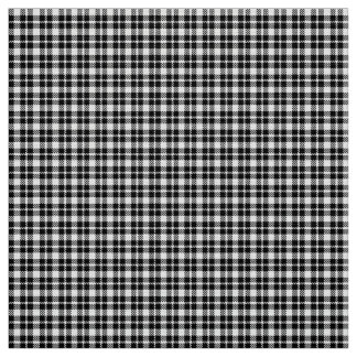 Einfaches kariertes Gingham-Muster in Schwarzweiß Stoff