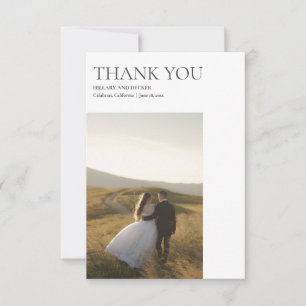 Einfaches klassisches Hochzeitstil-Foto dank Karte