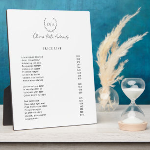 Einfaches klassisches Monogramm-Wreath-Elegant Fotoplatte