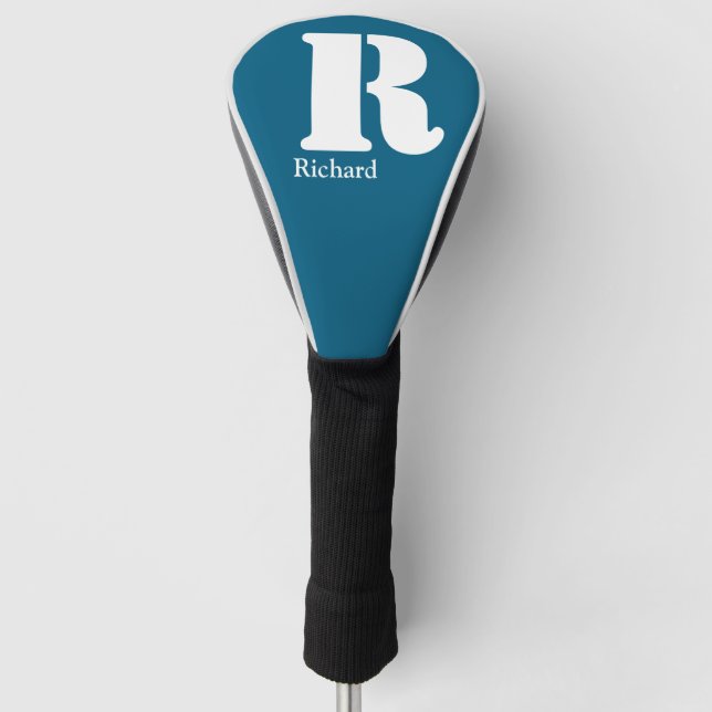 Einfaches Klassisches Professionelles Monogramm un Golf Headcover (Vorderseite)