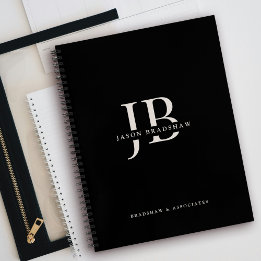 Einfaches klassisches professionelles Monogramm un Notizbuch
