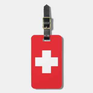Einfaches Klassisches Schweiz Rot Weiß Schweizer K Gepäckanhänger
