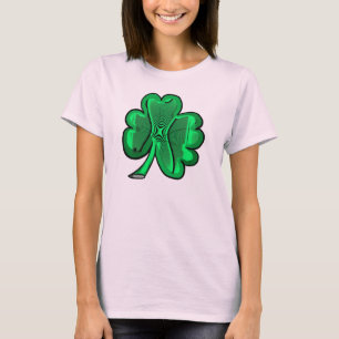 Einfaches Kleeblatt grün st. Patricks Tagestee T-Shirt