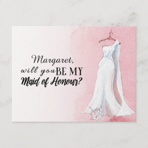 Einfaches Kleid "sind Sie mein Mädchen der Ehre " Einladung