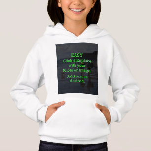 Einfaches Klicken und Ersetzen von Bildern, um Ihr Hoodie