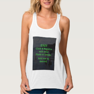 Einfaches Klicken und Ersetzen von Bildern, um Ihr Tank Top