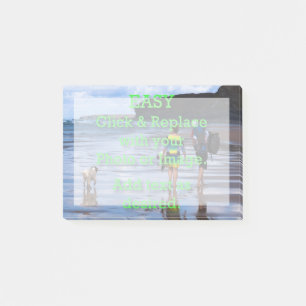 Einfaches Klicken und Ersetzen von Fotos, um Ihr e Post-it Klebezettel