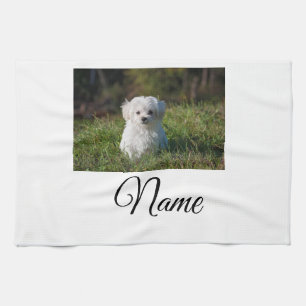 Einfaches Kolorful tier add name foto custom throw Geschirrtuch