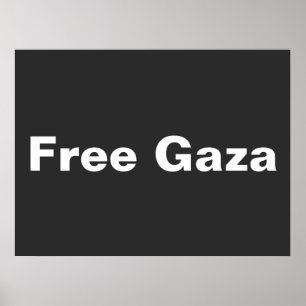 Einfaches Konzept für Gaza zur Unterstützung Paläs Poster