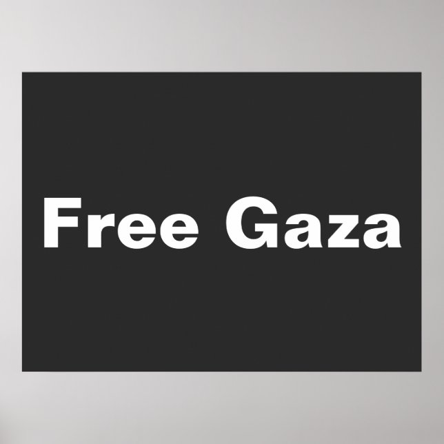 Einfaches Konzept für Gaza zur Unterstützung Paläs Poster (Vorne)