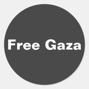Einfaches Konzept für Gaza zur Unterstützung Paläs Runder Aufkleber