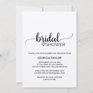 Einfaches Kraft-Brautparty Einladung