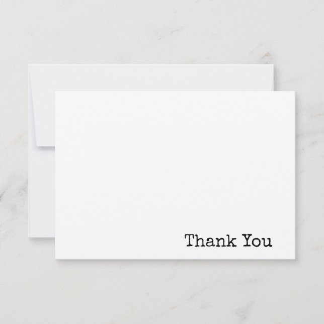 einfaches Kraftpapier mit minimalem Schreibaufwand Dankeskarte (Vorderseite)