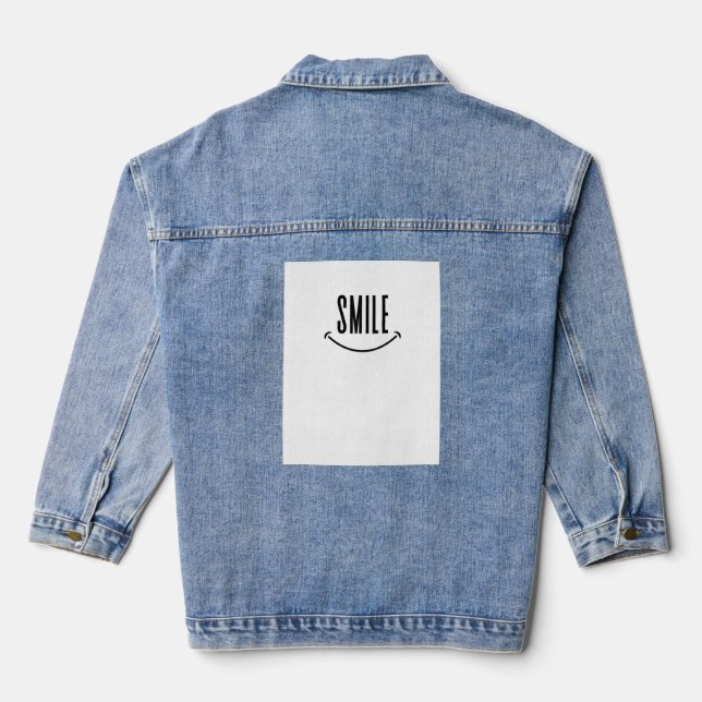 Einfaches Lächeln Jeansjacke (Rückseite)