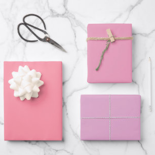 Einfaches Lachs-Amaranth-Perl-Rosa-Schattierungen Geschenkpapier Set