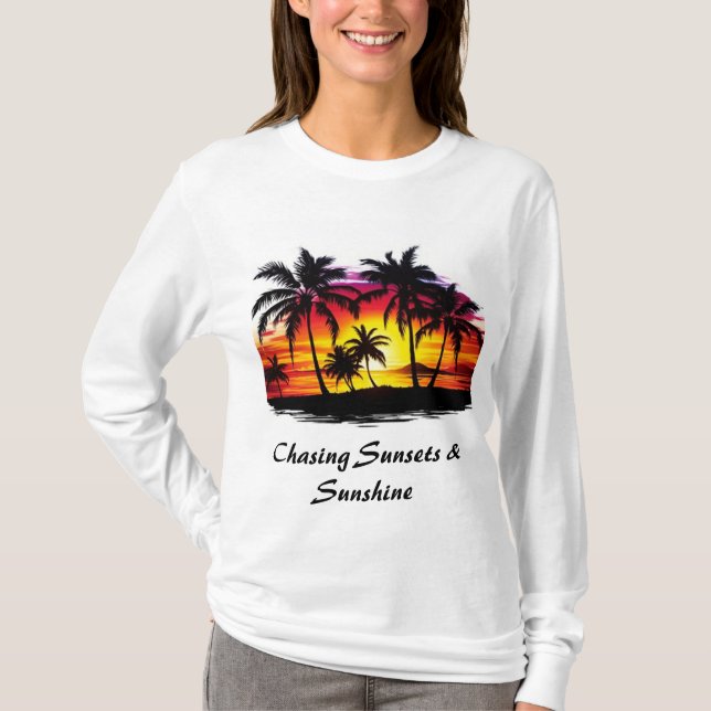 Einfaches Langarm T-Shirt  (Vorderseite)