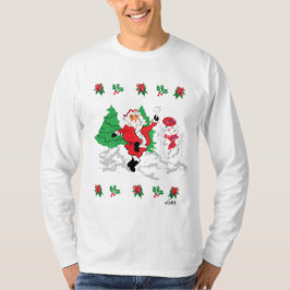 Einfaches Langarm-T-Shirt : Fröhliche Weihnachten T-Shirt