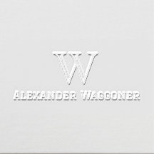 Einfaches Large Single Initial Monogram mit Name