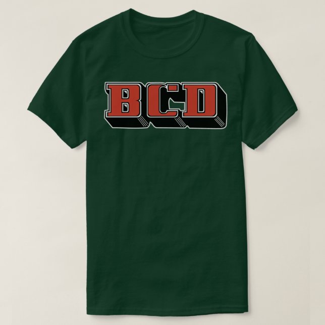 Einfaches Lässiges Bcd-Design T-Shirt (Design vorne)
