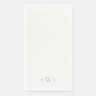 Einfaches Lavendel-Monogramm Hochzeit  Serviette