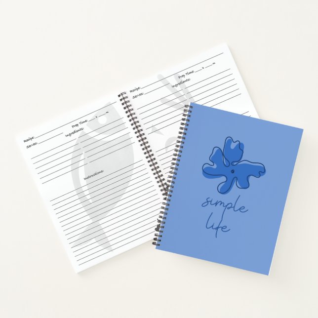 Einfaches Leben Minimalismus Spiralblock Notizbuch (Innenseite)