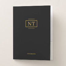 Einfaches legales Geschäft mit Gold Black Monogram
