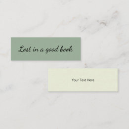 Einfaches Lesezeichen für Minimalistische Werbeakt Mini Visitenkarte