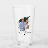 Einfaches Liebenswertes Valentinstag-Paar-Bierglas
