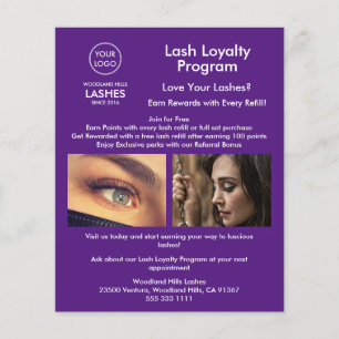 Einfaches Lila Business-Logo Flyer