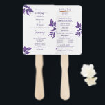 Einfaches Lila Eukalyptus-Hochzeitsprogramm Fächer<br><div class="desc">Einfache Lila Elegant Eukalyptus Wedding Program Hand Fan, lila Blätter mit modernem Schriftzeichen auf weißer Basis verleihen einem solchen Gartenambiente. Vollständig anpassbar. Besuchen Sie meinen Laden, um mehr Hochzeitszeug für dieses Design zu sehen! Für weitere Anpassungen klicken Sie bitte auf den Link "Weitere Anpassung" und verwenden Sie unser Design-Tool, um...</div>